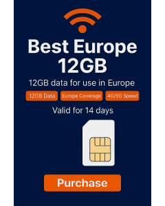 12GB Orange Europe SIM Card