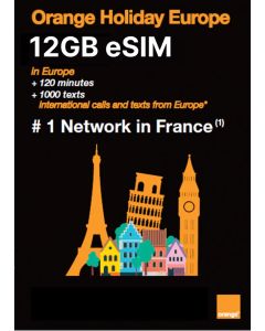 12GB Orange Europe eSIM for 30 Days