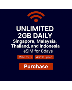 eSIM Thailand 8-Day Voice/Data eSIM (2GB Daily Unlimited + 20 mins)