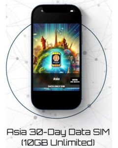 Asia 30-Day SIM (10GB Unlimited)