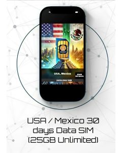 Best And Cheapest USA and Mexico 30-Day 25GB Unlimited SIM