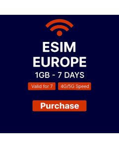 eSIM Europe 1GB - 7 Day