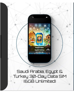 Saudi Arabia, Egypt and Turkey 30-Day Data SIM (6GB Unlimited)
