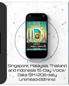 Singapore, Malaysia, Thailand 8-Day Voice/Data SIM (2GB daily Unlimited + 20 Minutes)