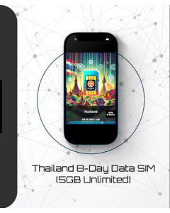 Thailand 8-Day data SIM (5GB Unlimited)