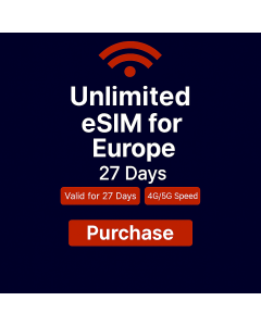 Unlimited Europe data 27days