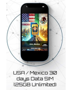 25GB eSIM USA and Mexico (30-Day Unlimited)